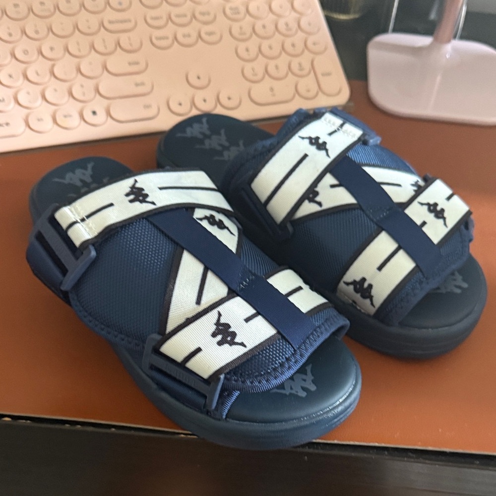 Kappa Kids Navy and White Sandals